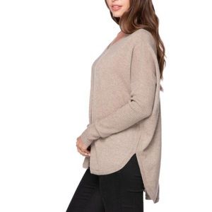 V neck oversized cashmere sweater